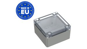 Plastic Enclosure with Clear Lid Universal 105x105x60mm Light Grey ABS / Polycarbonate IP65 / IK07